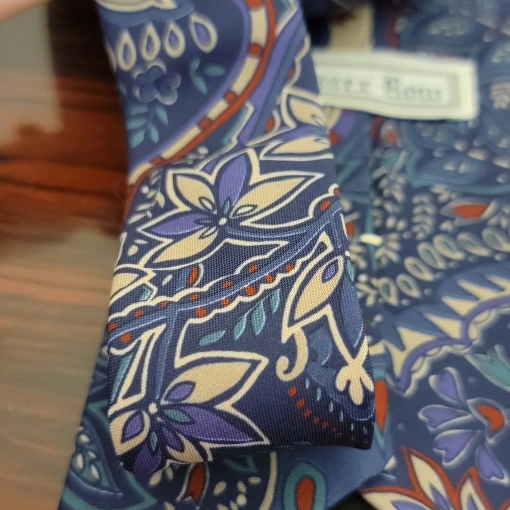 Essex Row Designer Floral Paisley Mens Polyester Tie 56in Long‎